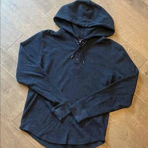 Men's American Eagle Navy Blue Hooded Shirt